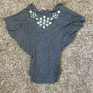 Studded Butterfly Sleeve Top